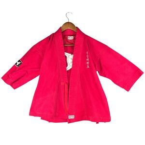 ATA Martial Arts Xtreme XMA Red Karate Taekwondo Uniform Dobok Top Size 1 Sporty